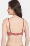 Zivame Marshmallow Padded Wired 3/4Th Coverage T-Shirt - Dusty Cedar — thumbnail 3